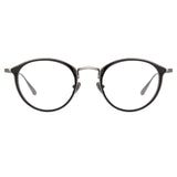 Luis Oval Optical Frame in White Gold and Black