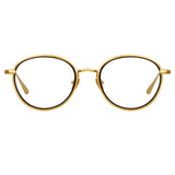 Moss Oval Optical Frame in Yellow Gold