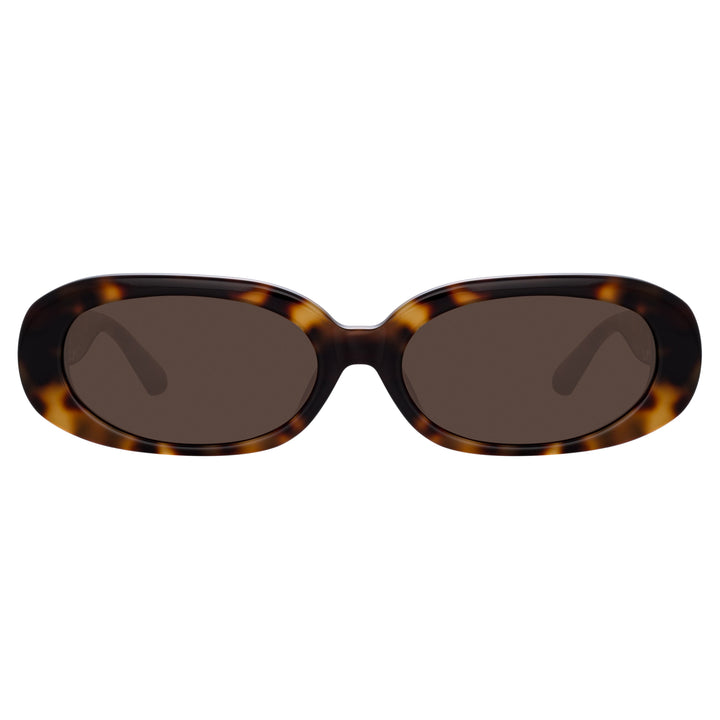Cara Oval Sunglasses in Tortoiseshell by LINDA FARROW – LINDA FARROW (U.S.)