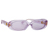 Cara Oval Sunglasses in Lilac