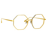 Lianas Hexagon Optical Frame in Yellow Gold