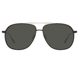 Matis Aviator Sunglasses in Black