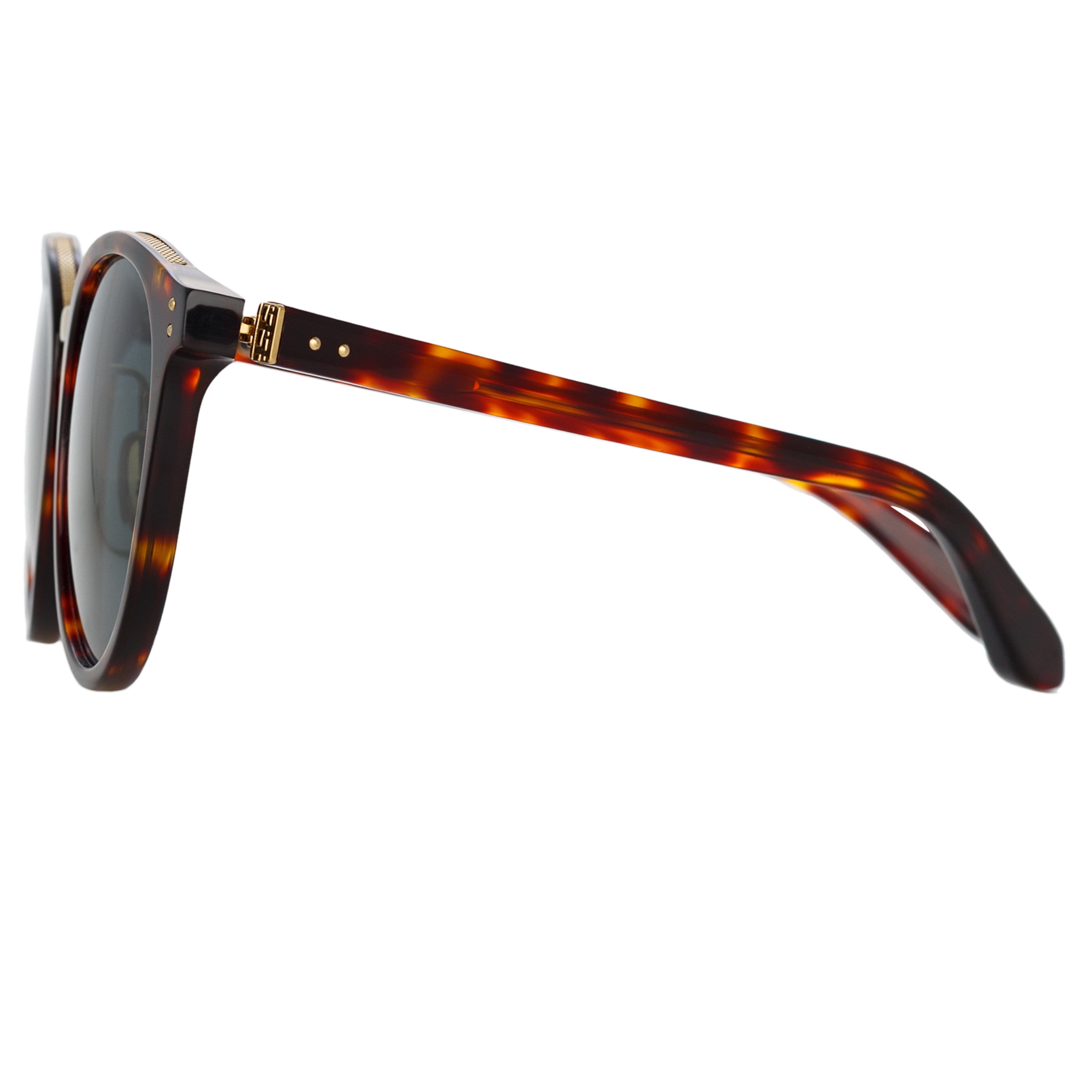 Morgan Oval Sunglasses in Tortoiseshell by FARROW LINDA FARROW (U.S.)