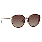 Samara Cat Eye Sunglasses in Light Gold