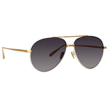 Marcelo Aviator Sunglasses in Black and Cream