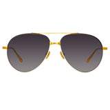 Marcelo Aviator Sunglasses in Black and Cream