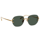 Sandor Angular Sunglasses in Yellow Gold