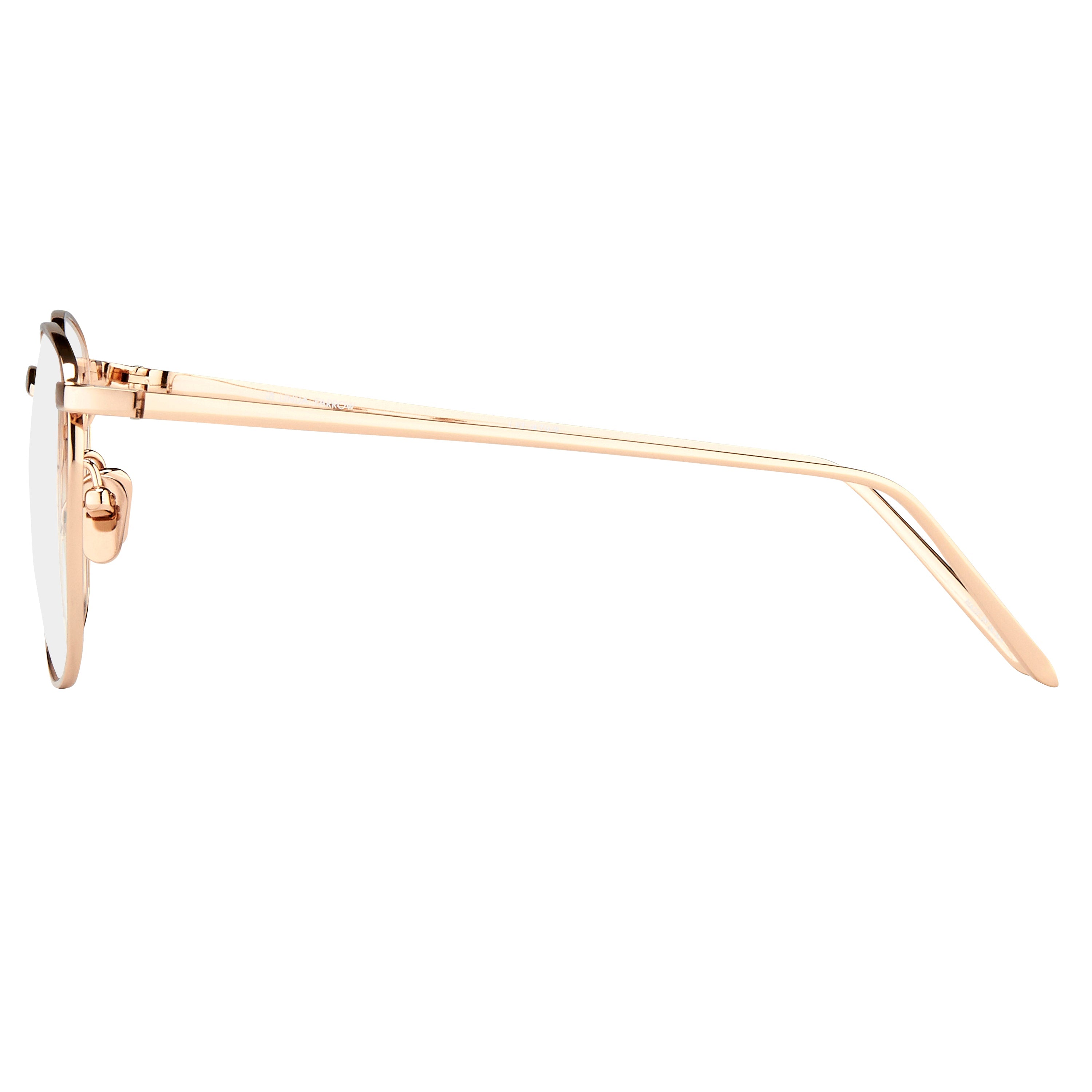 Simon Square Sunglasses Frame in Yellow Gold by LINDA FARROW