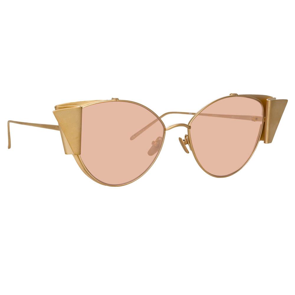 Flyer Cat Eye Sunglasses in Light Gold and Pink by LINDA FARROW – LINDA  FARROW (U.S.)