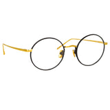 The Adams | Men's Oval Optical Frame in Black and Yellow Gold (C1)