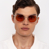 Nicks Oval Sunglasses in Light Gold (Men's)