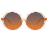 Bianca Round Sunglasses in Orange