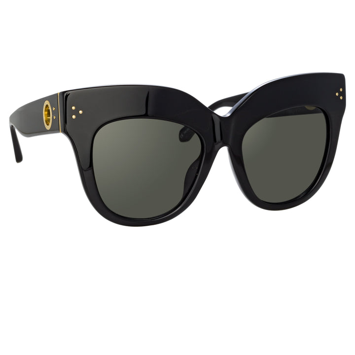 Dunaway Oversized Sunglasses in Black frame by LINDA FARROW – LINDA ...