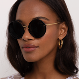 The Tracy | Round Sunglasses in Black Frame (C11)