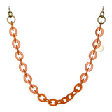 Orange Oval Link Acetate Chain
