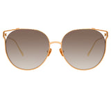 Joanna Oversized Sunglasses in Rose Gold