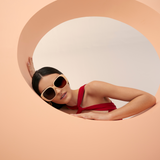 Mima Oversized Sunglasses in Peach