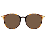 Linda Farrow Linear Gray A C14 D-Frame Sunglasses